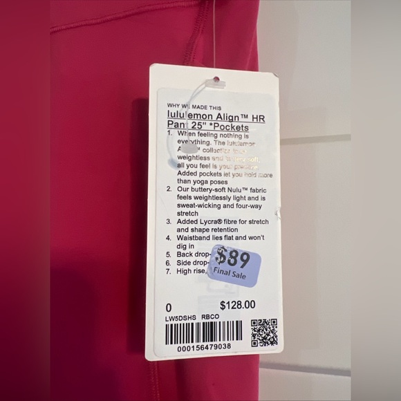 Lululemon Align HR Pants, Size 0, Raspberry Coulis, NWT, 2025 Release 🩷 - Picture 6 of 12